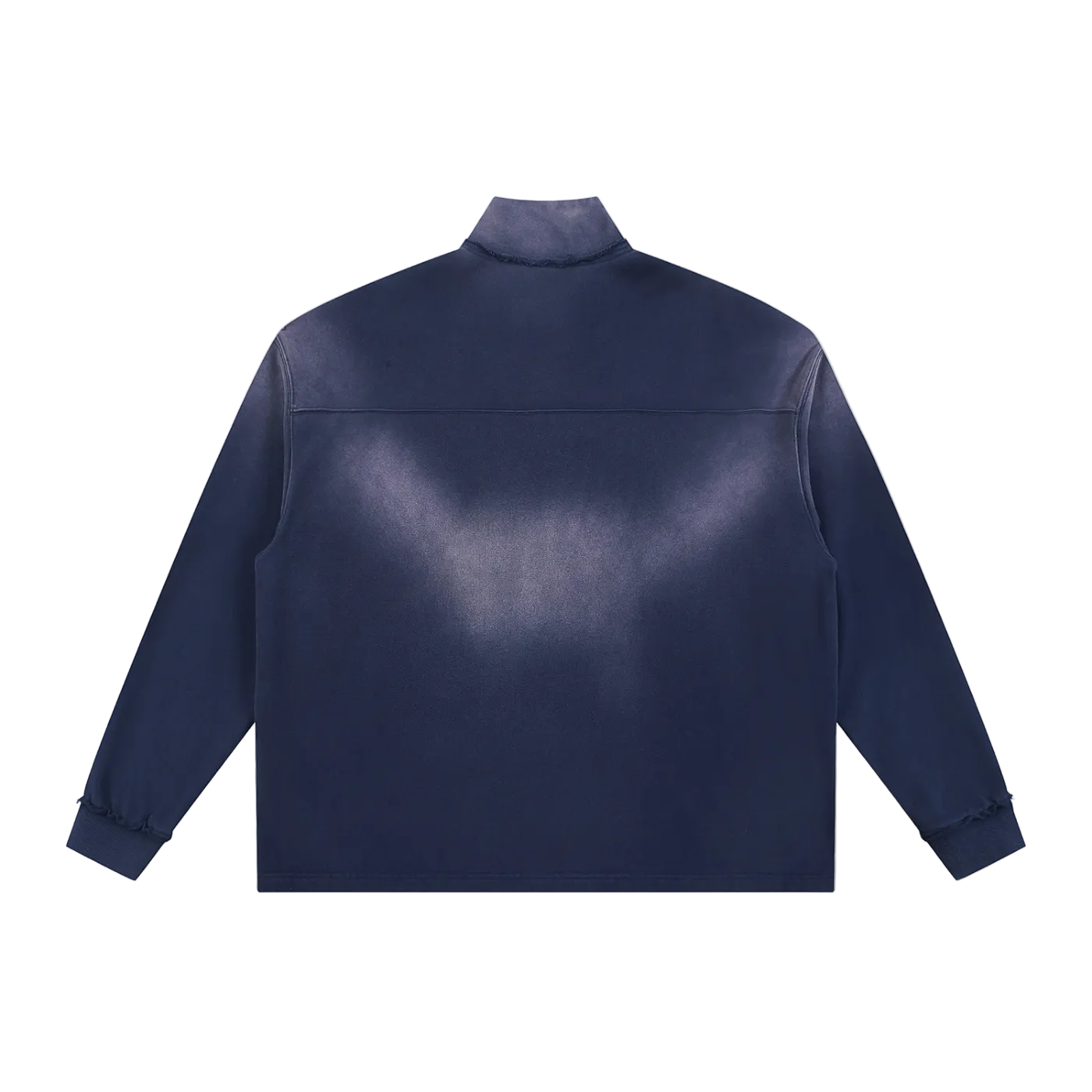 Heavy Metal Logo Sun Fade Raw Edge Quarter-Zip Sweatshirt