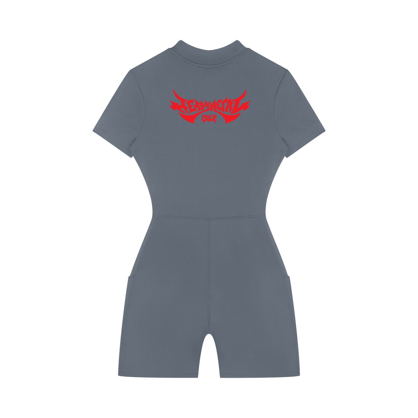 Women's Quarter-Zip Short Sleeve Romper