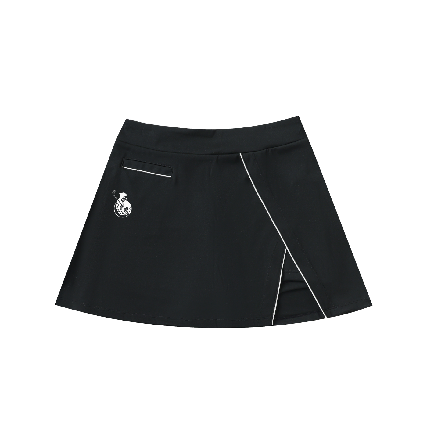 Heavy Metal High-Waist Pocketed A-Line Skirt