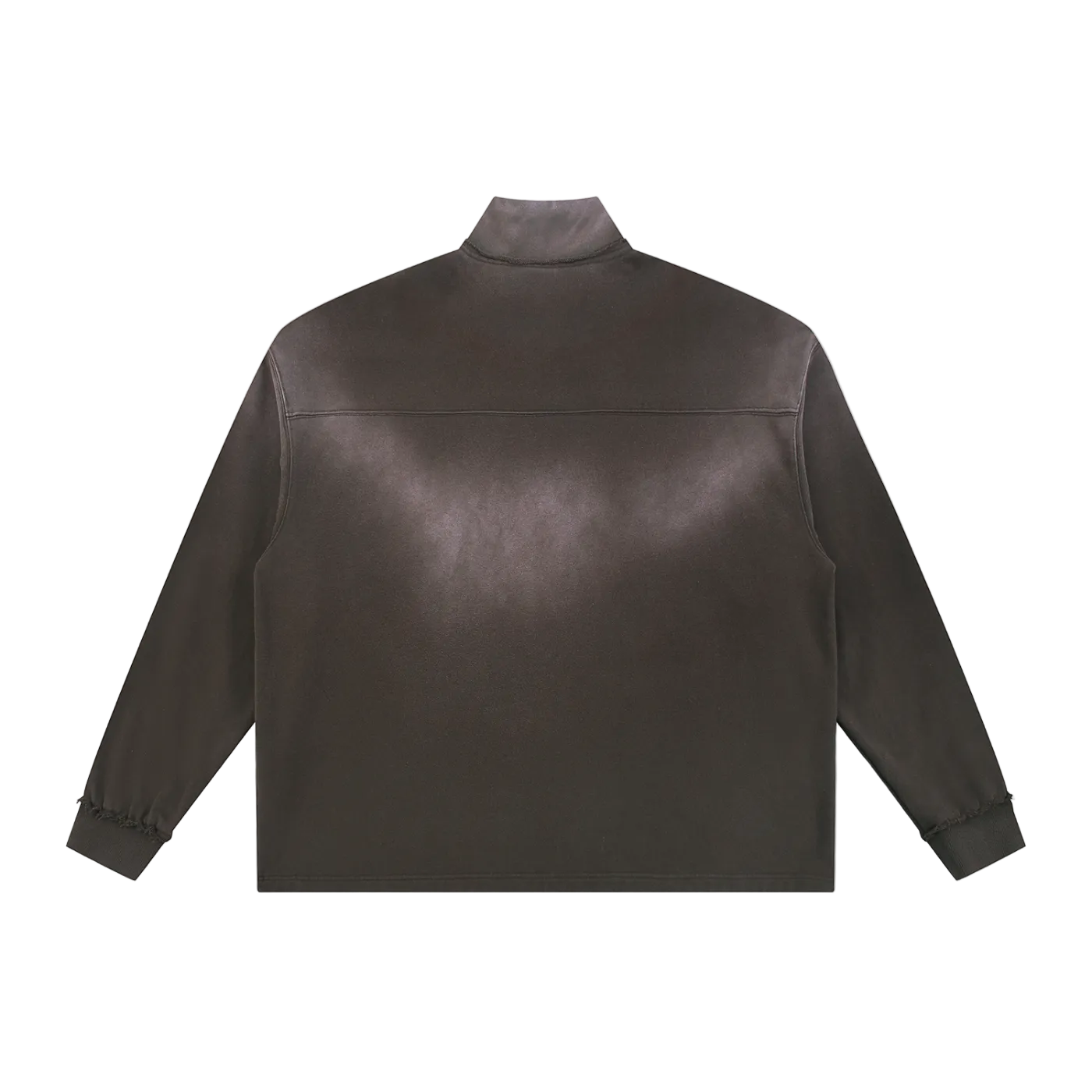 Heavy Metal Logo Sun Fade Raw Edge Quarter-Zip Sweatshirt