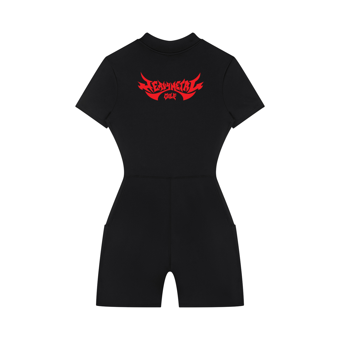 Women's Quarter-Zip Short Sleeve Romper
