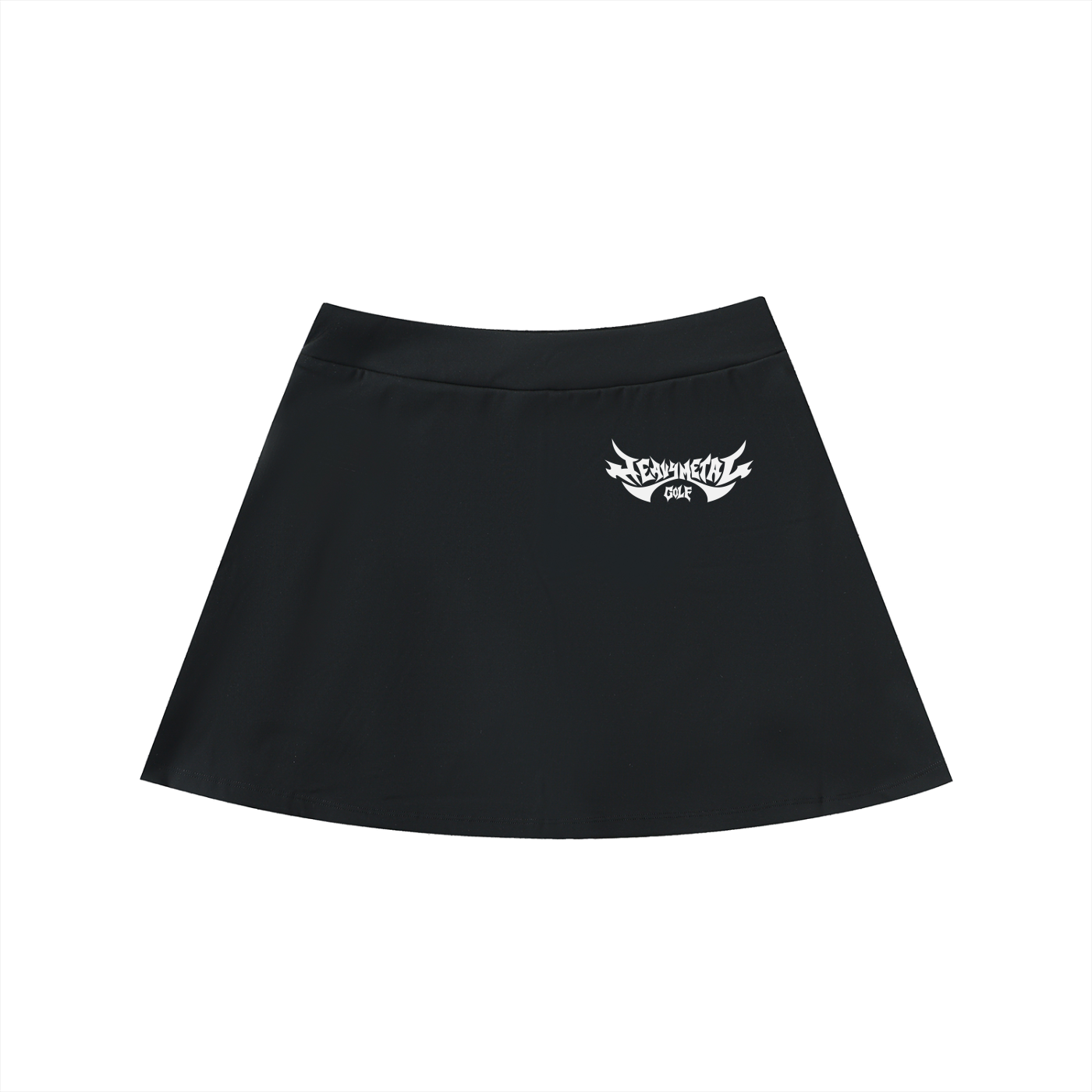 Heavy Metal High-Waist Pocketed A-Line Skirt