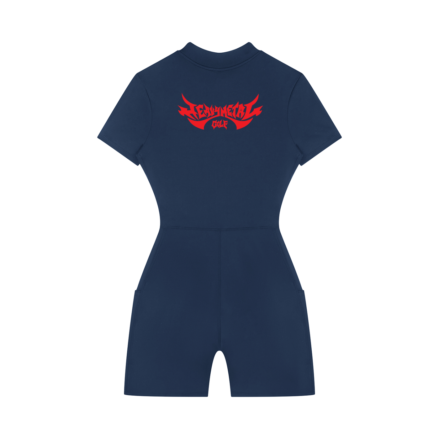 Women's Quarter-Zip Short Sleeve Romper