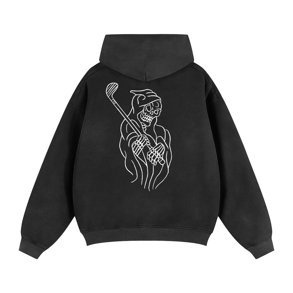 Heavy Metal Two-way Zipper Boxy Fleece Hoodie
