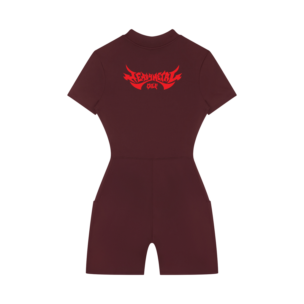 Women's Quarter-Zip Short Sleeve Romper