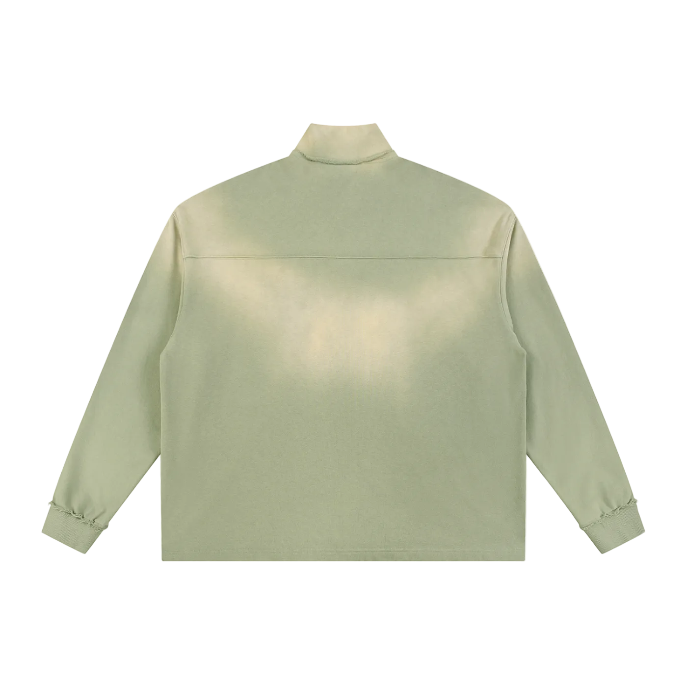 Heavy Metal Logo Sun Fade Raw Edge Quarter-Zip Sweatshirt