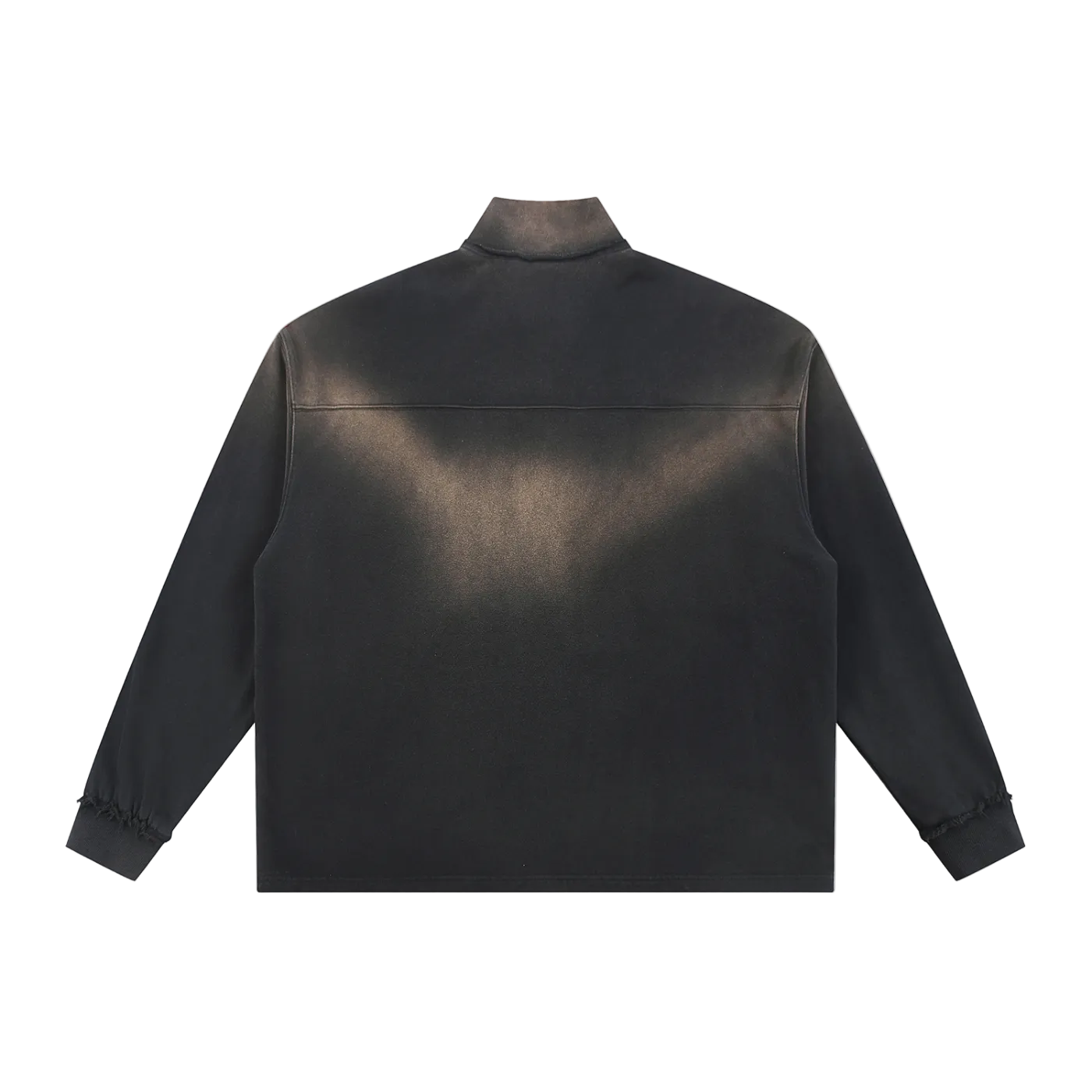Heavy Metal Logo Sun Fade Raw Edge Quarter-Zip Sweatshirt